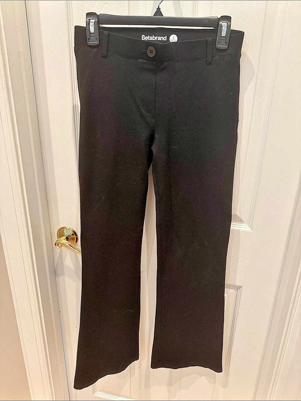 Betabrand Classic Dress Pant Yoga Pants Bootcut Black Small